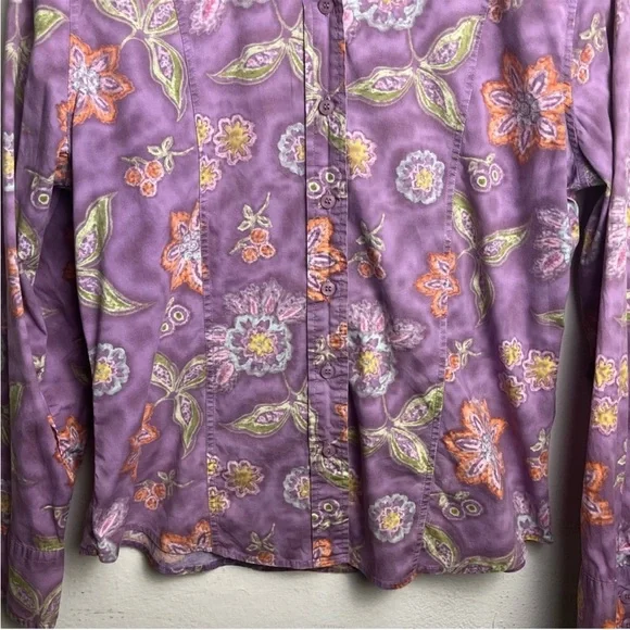 CHRISTOPHER & BANKS Floral Button Down Shirt - Picture 4 of 11